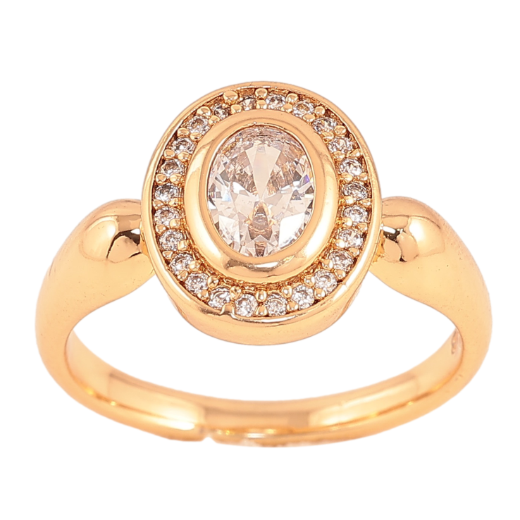 Каблучка Xuping колір Позолота 18K "Візерунок з кристалами" фото №16