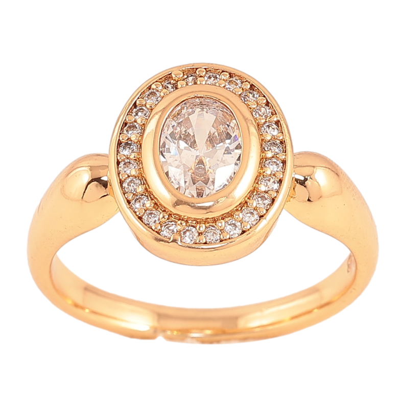 Каблучка Xuping колір Позолота 18K "Візерунок з кристалами" фото №1