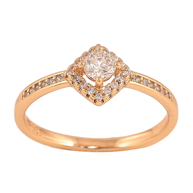 Кольцо Xuping цвет Позолота 18K "Узор с кристаллами" фото №15