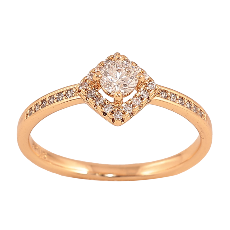 Кольцо Xuping цвет Позолота 18K "Узор с кристаллами" фото №4