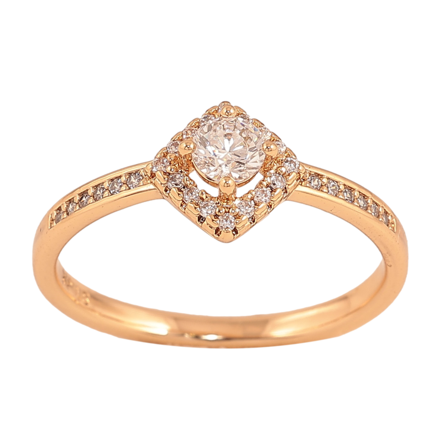 Кольцо Xuping цвет Позолота 18K "Узор с кристаллами" фото №1