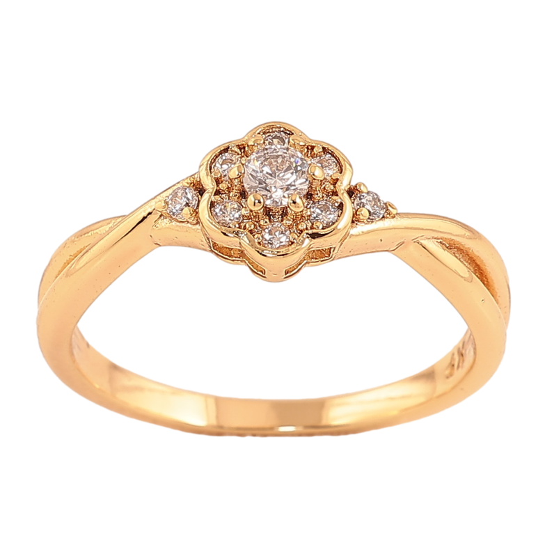 Кольцо Xuping цвет Позолота 18K "Кристальный цветочек" фото №1 Кольцо Xuping цвет Позолота 18K "Кристальный цветочек" фото №1
