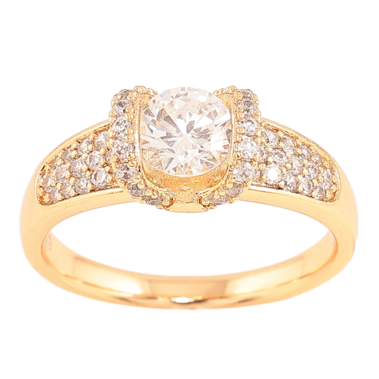 Кольцо Xuping цвет Позолота 18K "Инкрустация кристаллами" фото №1