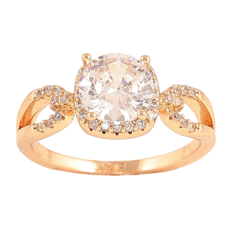 Каблучка Xuping колір Позолота 18K "Кристальний блиск" фото №13 Каблучка Xuping колір Позолота 18K "Кристальний блиск" фото №13