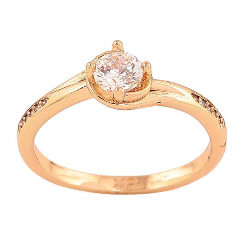 Кольцо Xuping цвет Позолота 18K "Узор с кристаллами" фото №5