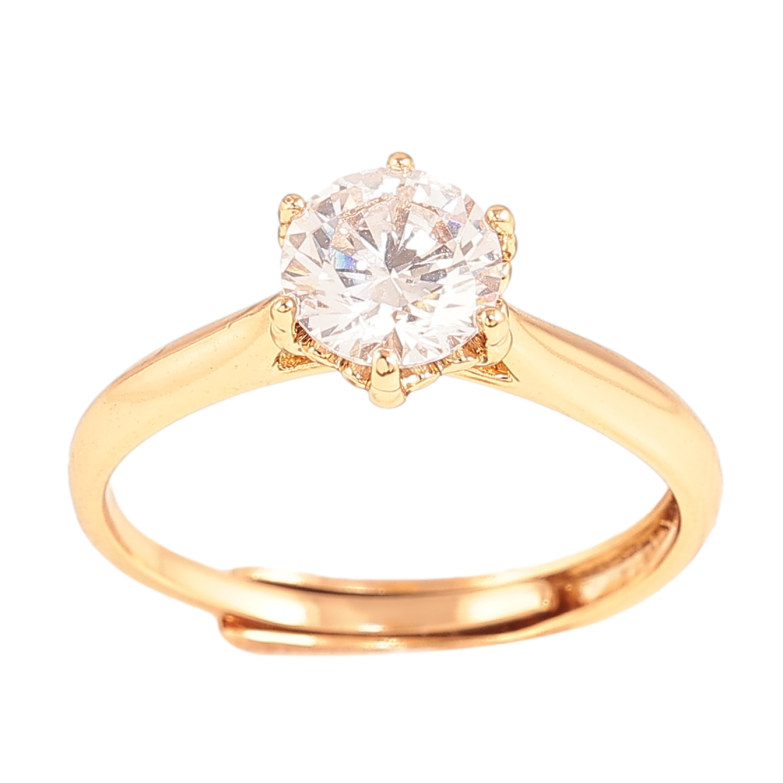 Каблучка Xuping колір Позолота 18K "Кристал" ø 7мм фото №1