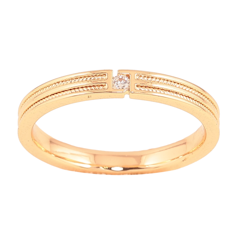 Кольцо Xuping цвет Позолота 18K "Узор с кристаллом" шир. 3мм фото №1 Кольцо Xuping цвет Позолота 18K "Узор с кристаллом" шир. 3мм фото №1