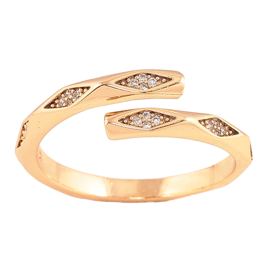 Кольцо Xuping цвет Позолота 18K "Узор с кристаллами" фото №1 Кольцо Xuping цвет Позолота 18K "Узор с кристаллами" фото №1