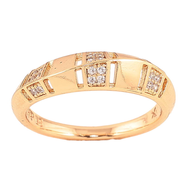 Кольцо Xuping цвет Позолота 18K "Узор с кристаллами" фото №3 Кольцо Xuping цвет Позолота 18K "Узор с кристаллами" фото №3