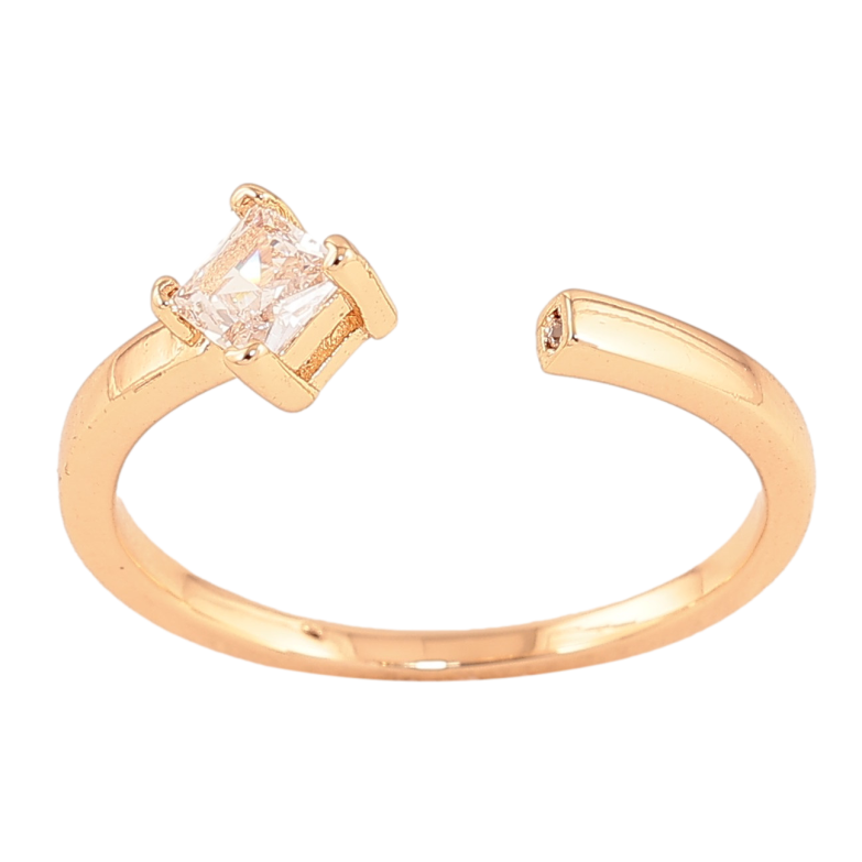 Кольцо Xuping цвет Позолота 18K "Разъемная шинка с кристаллом"  фото №2