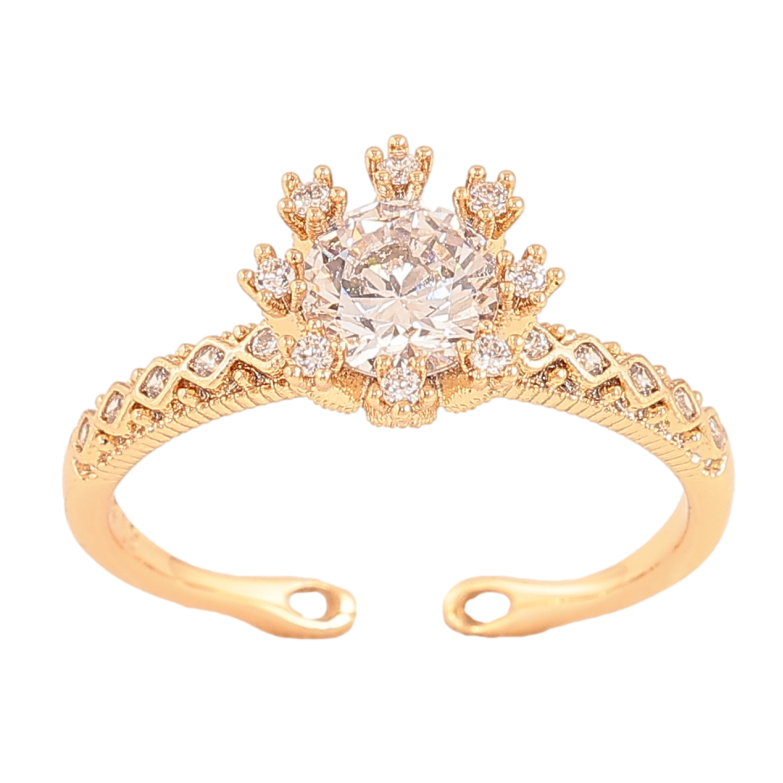 Кольцо Xuping цвет Позолота 18K "Кристальная снежинка" фото №1 Кольцо Xuping цвет Позолота 18K "Кристальная снежинка" фото №1