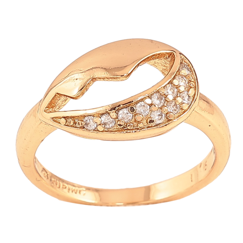 Каблучка Xuping колір Позолота 18K "Візерунок з кристалами" фото №1