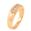 Каблучка Xuping колір Позолота 18K "Доріжка кристалів" фото №2