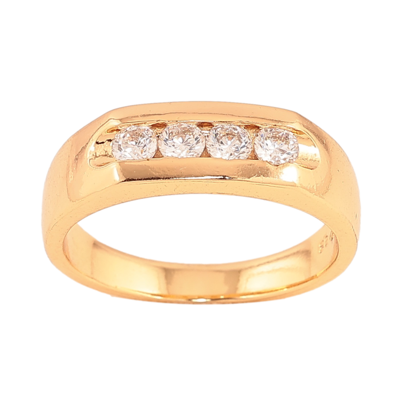 Каблучка Xuping колір Позолота 18K "Доріжка кристалів" фото №5