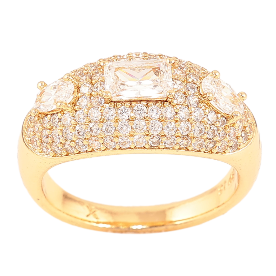 Каблучка Xuping колір Позолота 18K "Інкрустація кристалами" фото №1 Каблучка Xuping колір Позолота 18K "Інкрустація кристалами" фото №1