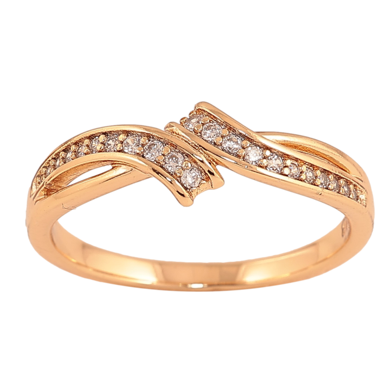 Кольцо Xuping цвет Позолота 18K "Узор с кристаллами" фото №1