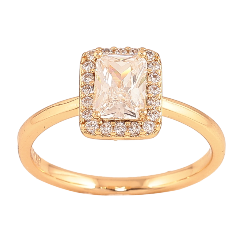 Каблучка Xuping колір Позолота 18K "Кристальний блиск" фото №2