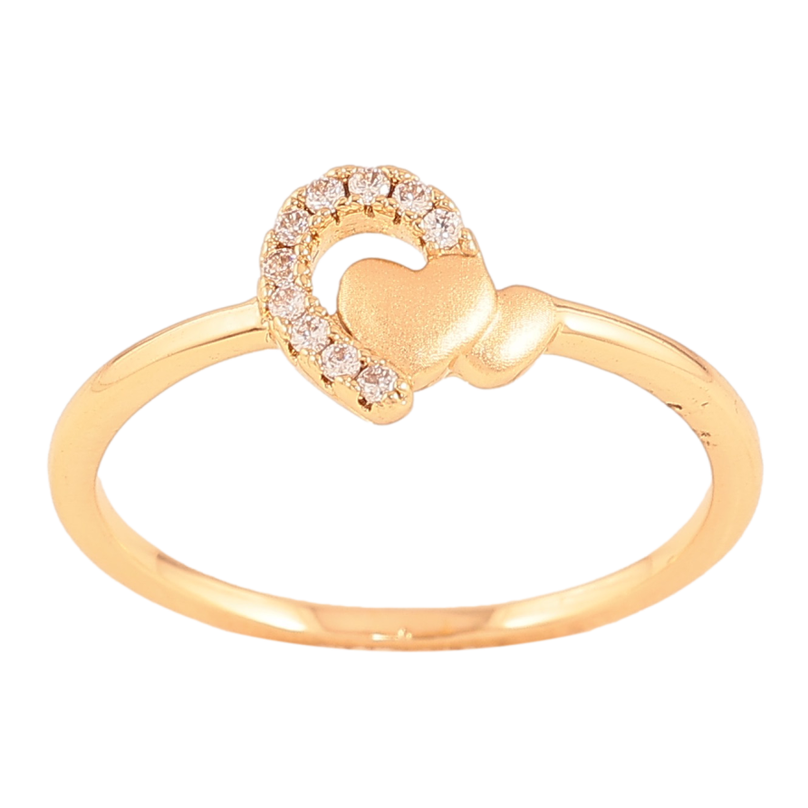 Каблучка Xuping колір Позолота 18K "Сердечки" фото №1