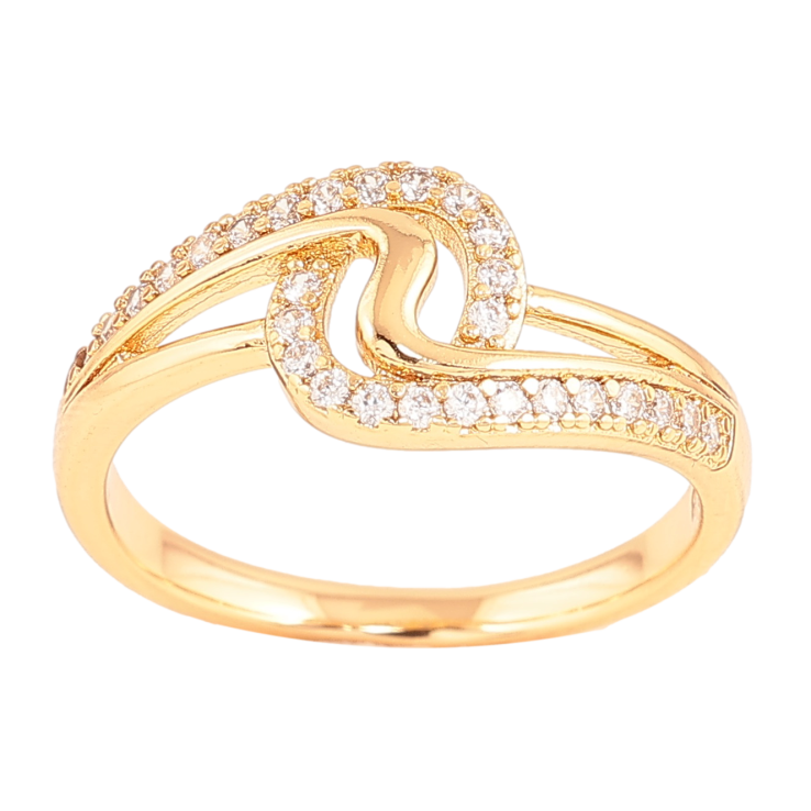 Каблучка Xuping колір Позолота 18K "Візерунок з кристалами" фото №12 Каблучка Xuping колір Позолота 18K "Візерунок з кристалами" фото №12