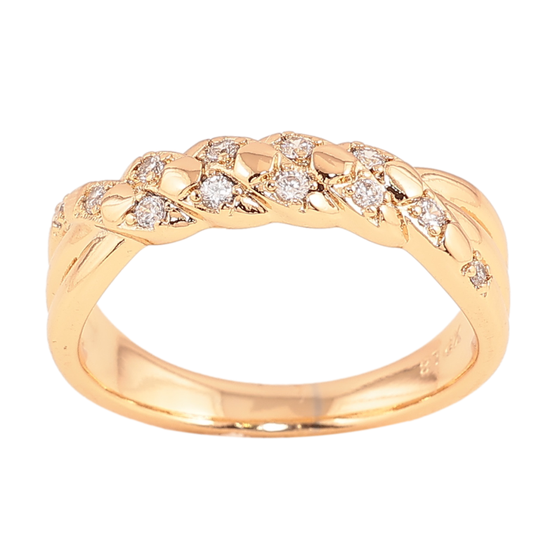 Кольцо Xuping цвет Позолота 18K "Узор с кристаллами" фото №1 Кольцо Xuping цвет Позолота 18K "Узор с кристаллами" фото №1