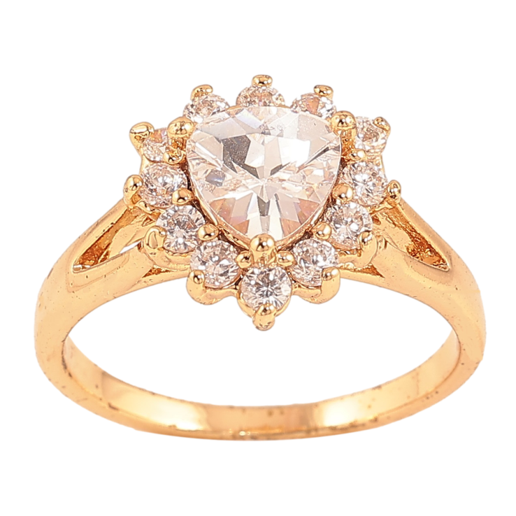 Кольцо Xuping цвет Позолота 18K "Узор с кристаллами" фото №17