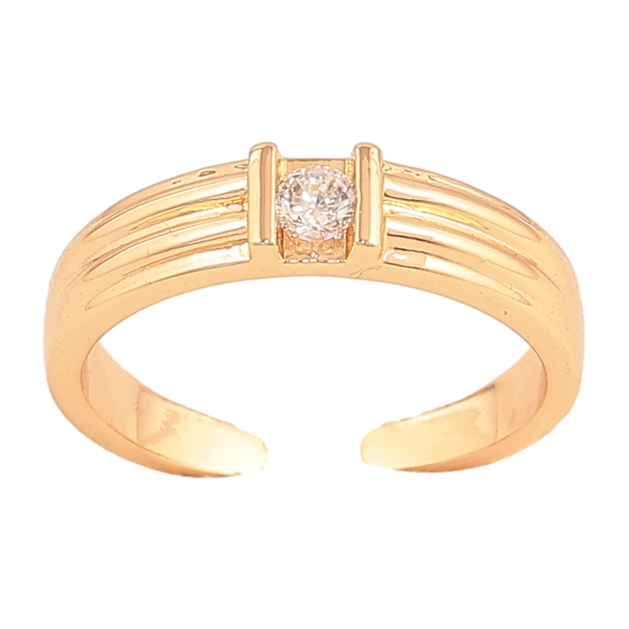 Каблучка Xuping колір Позолота 18K "Візерунок з кристалом" фото №1