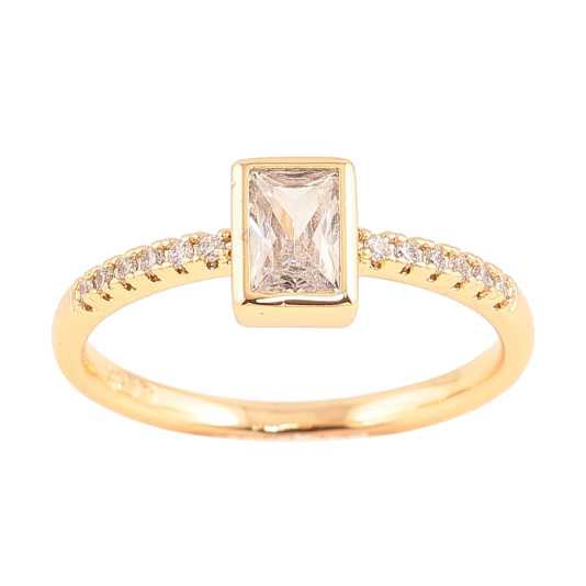 Кольцо Xuping цвет Позолота 18K "Узор с инкрустацией кристаллами" фото №1