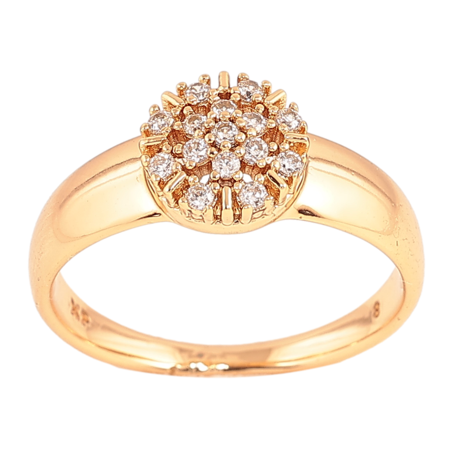 Каблучка Xuping колір Позолота 18K "Візерунок з інкрустацією кристалами" фото №1 Каблучка Xuping колір Позолота 18K "Візерунок з інкрустацією кристалами" фото №1