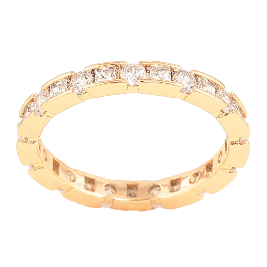 Кольцо Xuping цвет Позолота 18K "Дорожка кристаллов по кругу" фото №1 Кольцо Xuping цвет Позолота 18K "Дорожка кристаллов по кругу" фото №1