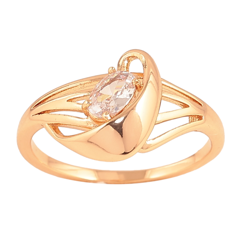 Каблучка Xuping колір Позолота 18K "Візерунок з кристалами" фото №1 Каблучка Xuping колір Позолота 18K "Візерунок з кристалами" фото №1