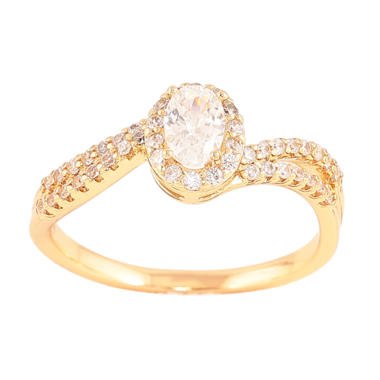 Кольцо Xuping цвет Позолота 18K "Узор с кристаллами" фото №1