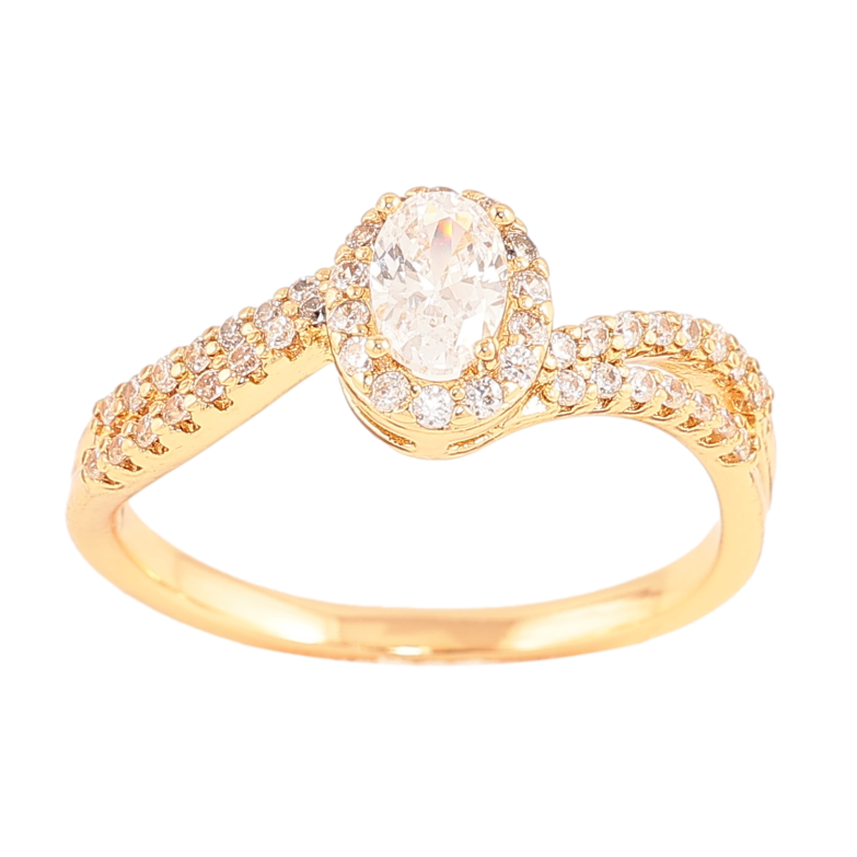 Кольцо Xuping цвет Позолота 18K "Узор с кристаллами" фото №1