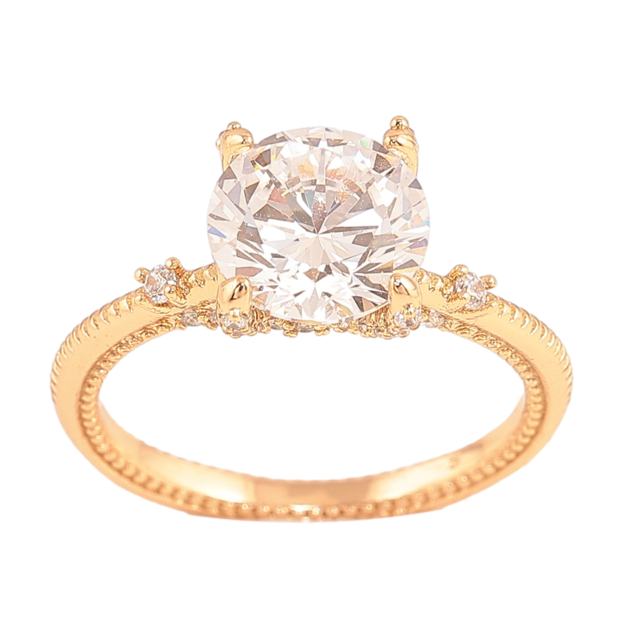 Кольцо Xuping цвет Позолота 18K "Узор с кристаллами" фото №1