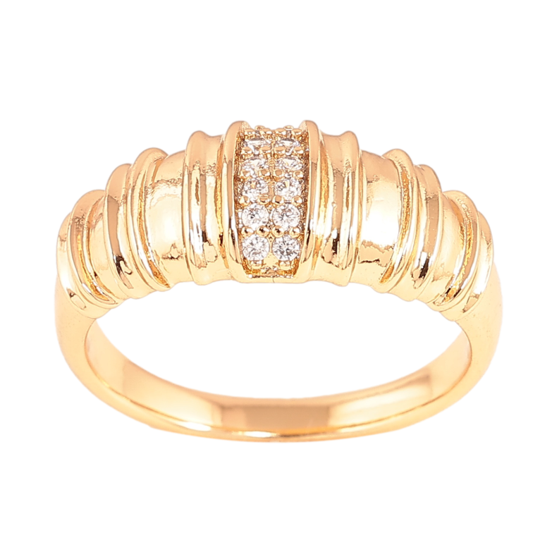 Кольцо Xuping цвет Позолота 18K "Узор с кристаллами" фото №1