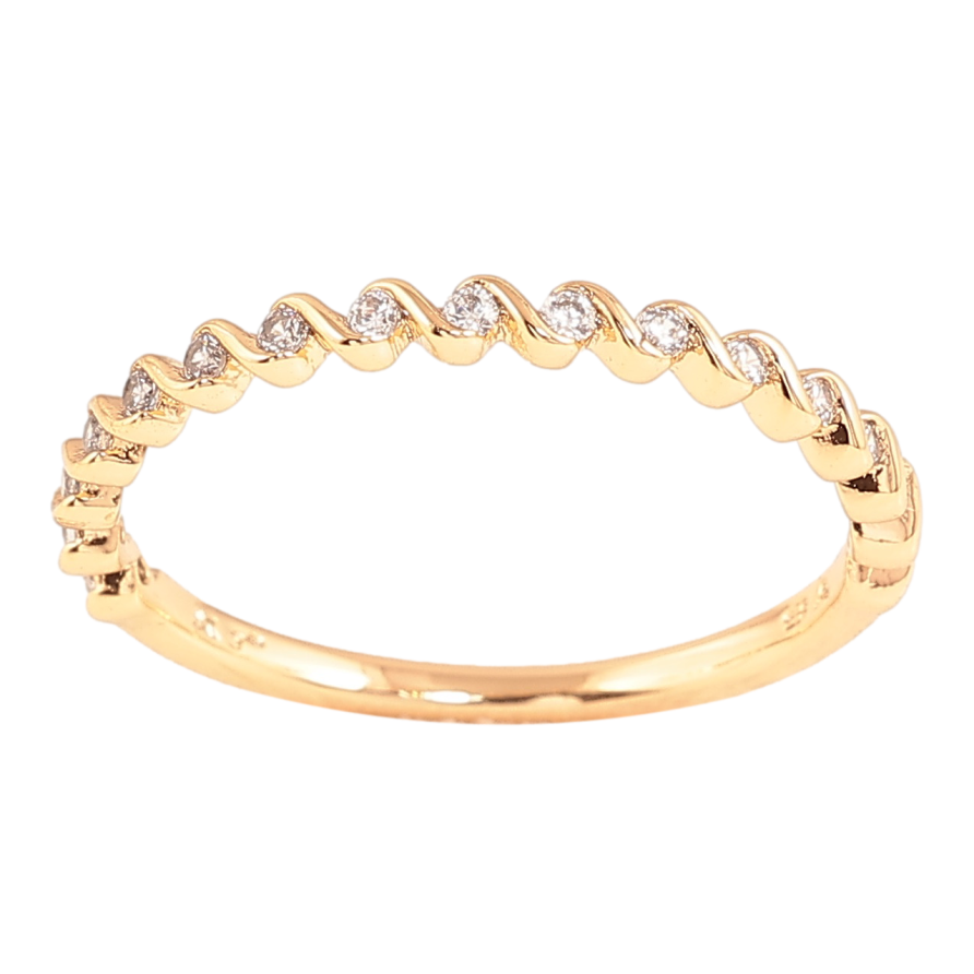 Кольцо Xuping цвет Позолота 18K "Дорожка кристаллов" фото №1