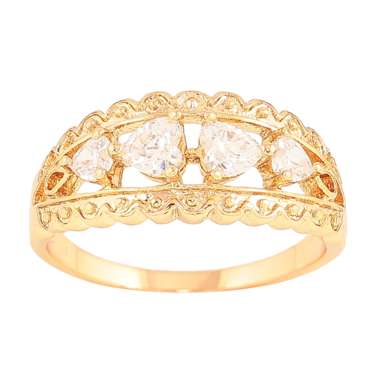 Каблучка Xuping колір Позолота 18K "Візерунок з кристалами" фото №24