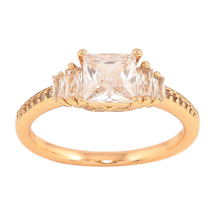 Каблучка Xuping колір Позолота 18K "Візерунок з кристалами" фото №16