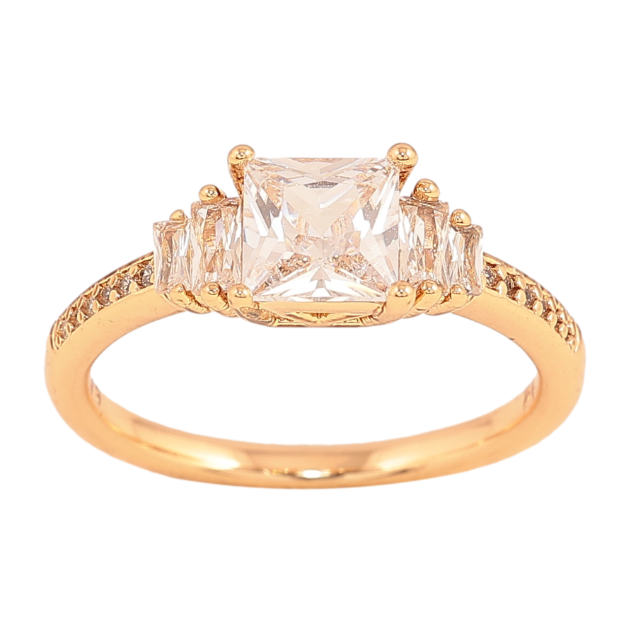 Кольцо Xuping цвет Позолота 18K "Узор с кристаллами" фото №1 Кольцо Xuping цвет Позолота 18K "Узор с кристаллами" фото №1