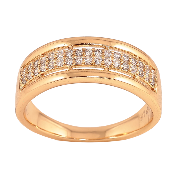 Каблучка Xuping колір Позолота 18K "Візерунок з кристалами" фото №5