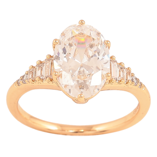 Каблучка Xuping колір Позолота 18K "Візерунок з кристалами" фото №1