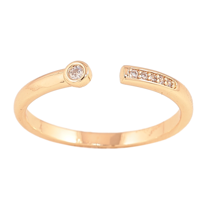 Каблучка Xuping колір Позолота 18K "Візерунок з кристалами" фото №1