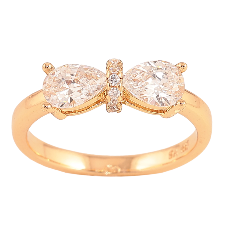 Каблучка Xuping колір Позолота 18K "Кристальний бант" фото №1