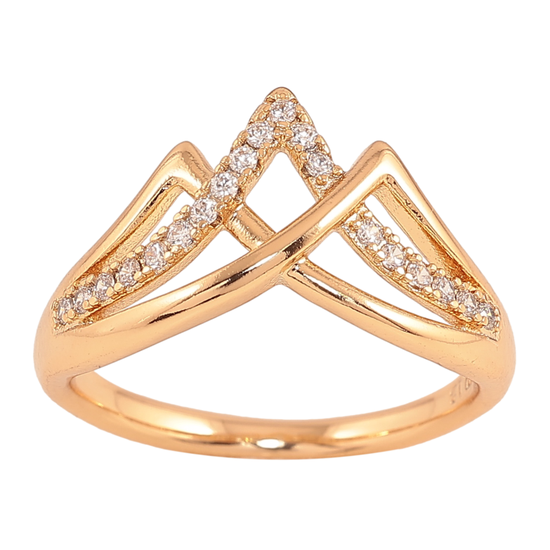 Каблучка Xuping колір Позолота 18K "Корона з кристалами" фото №4