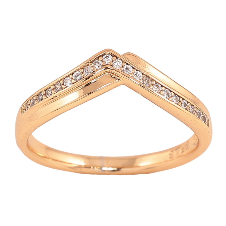 Каблучка Xuping колір Позолота 18K "Візерунок з кристалами" фото №2