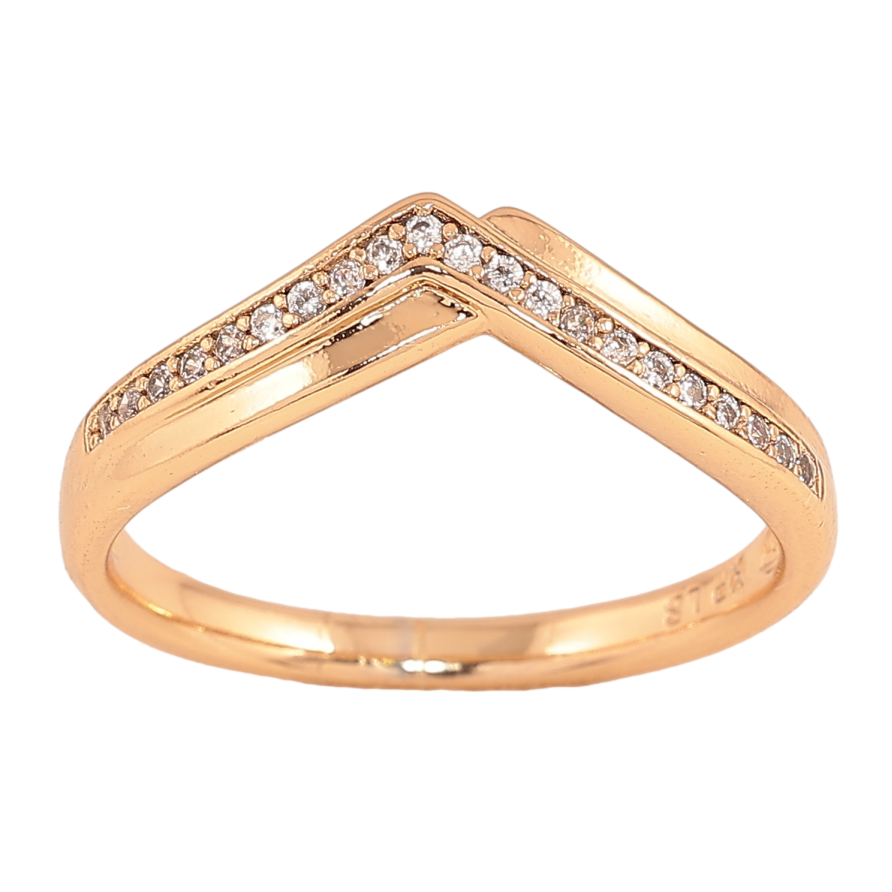 Каблучка Xuping колір Позолота 18K "Візерунок з кристалами" фото №1