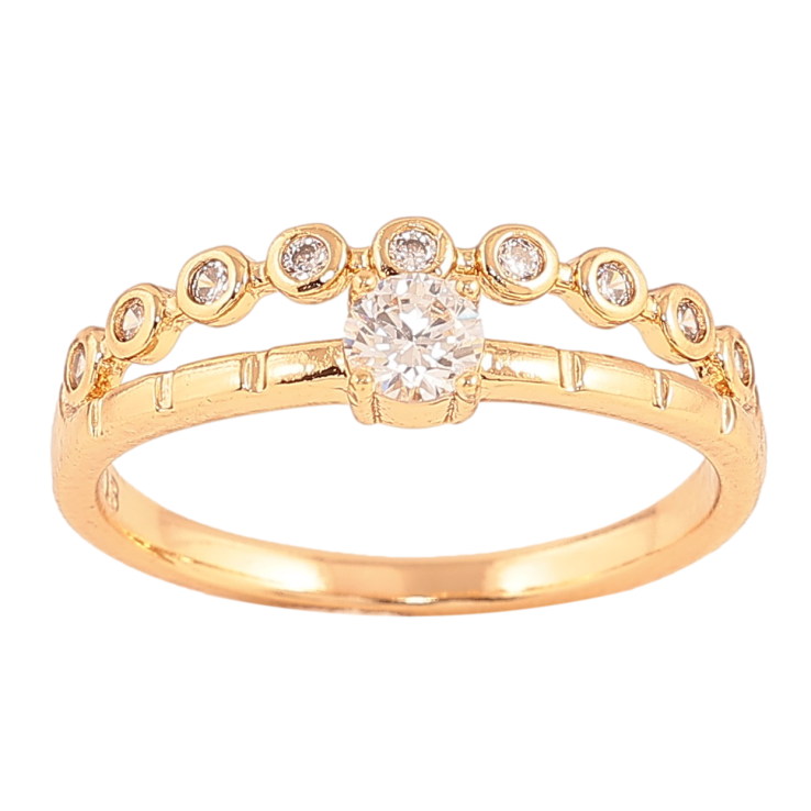 Кольцо Xuping цвет Позолота 18K "Узор с кристаллами" фото №18