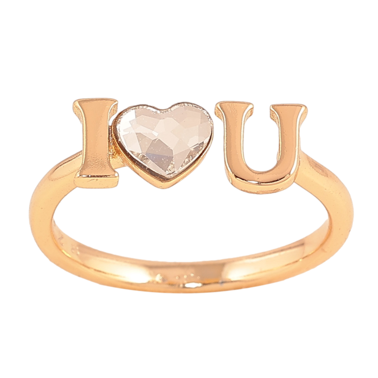 Каблучка Xuping колір Позолота 18K "I Love You" фото №3