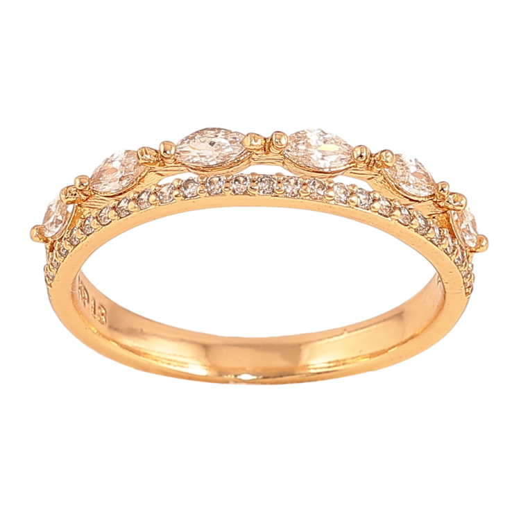 Кольцо Xuping цвет Позолота 18K "Узор с кристаллами" фото №21 Кольцо Xuping цвет Позолота 18K "Узор с кристаллами" фото №21