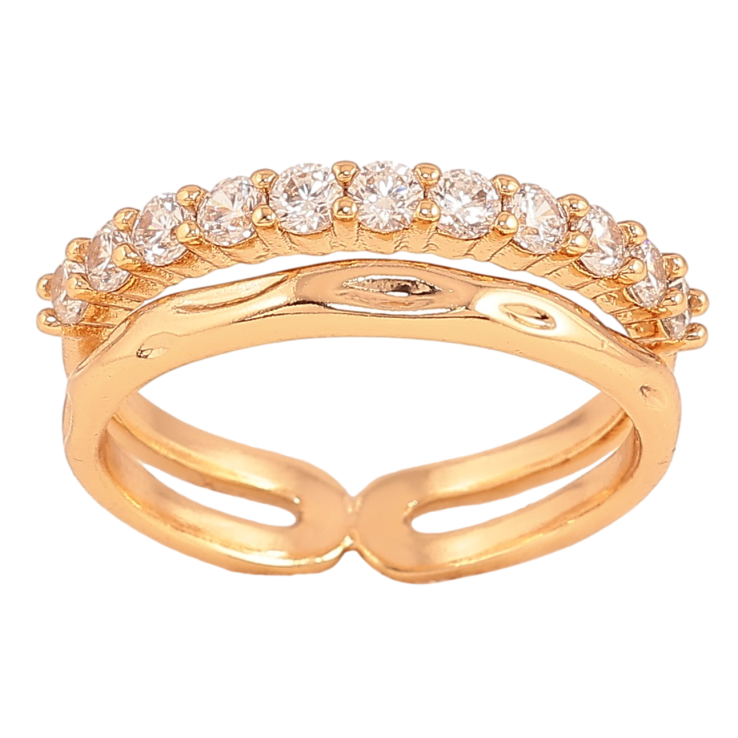 Кольцо Xuping цвет Позолота 18K "Узор с кристаллами" фото №13 Кольцо Xuping цвет Позолота 18K "Узор с кристаллами" фото №13