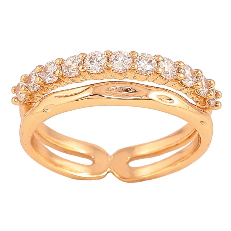 Кольцо Xuping цвет Позолота 18K "Узор с кристаллами" фото №1 Кольцо Xuping цвет Позолота 18K "Узор с кристаллами" фото №1